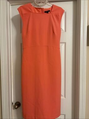 Banana Republic Coral Sheath Midi Dress